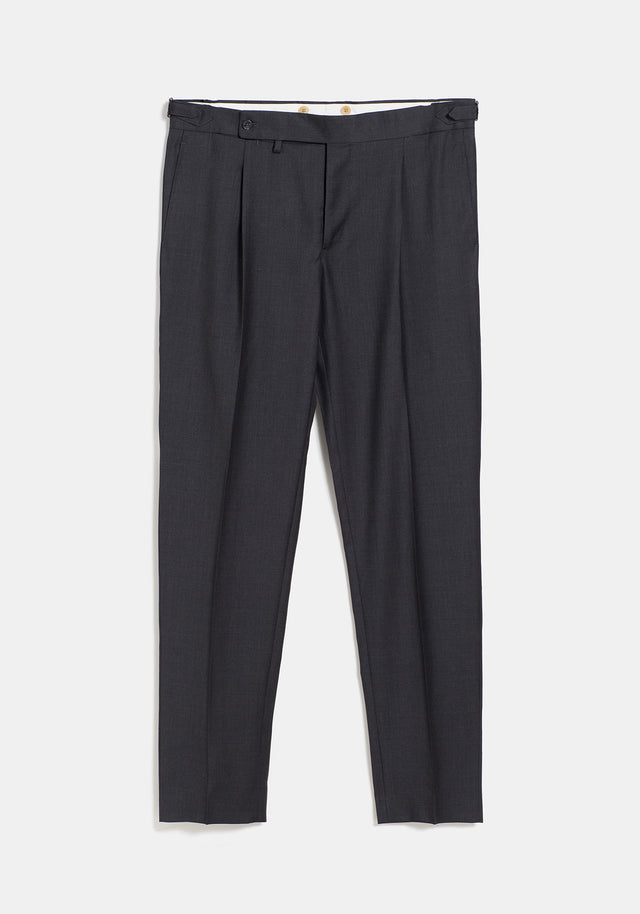 Pantalón Lana Gris Marengo Pinza Ceñidor
