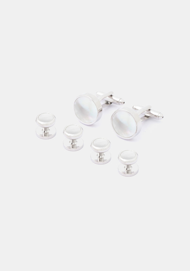 Botonadura Smoking - Nacar Redonda