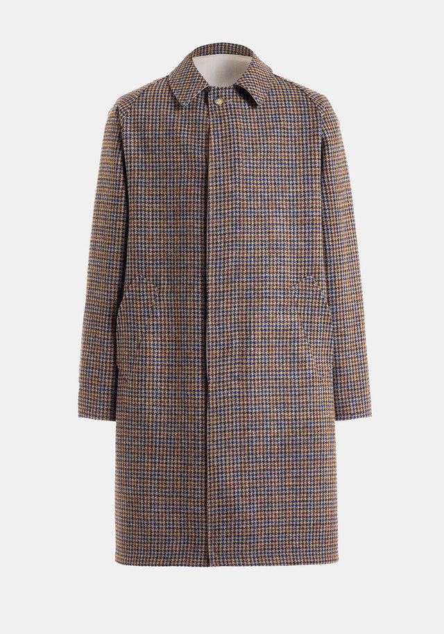 Gabardina Reversible Cuadro Beige