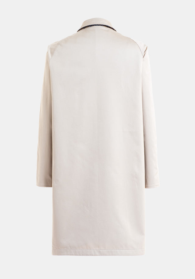 Gabardina Reversible Cuadro Beige