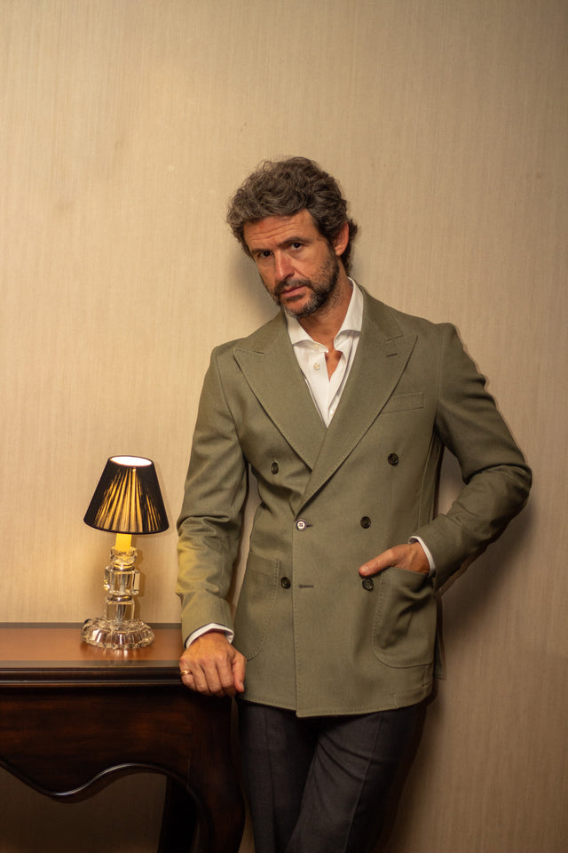 Americana Cruzada Denim Verde