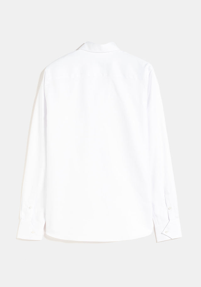 Camisa Cuello Vista Blanca Textura