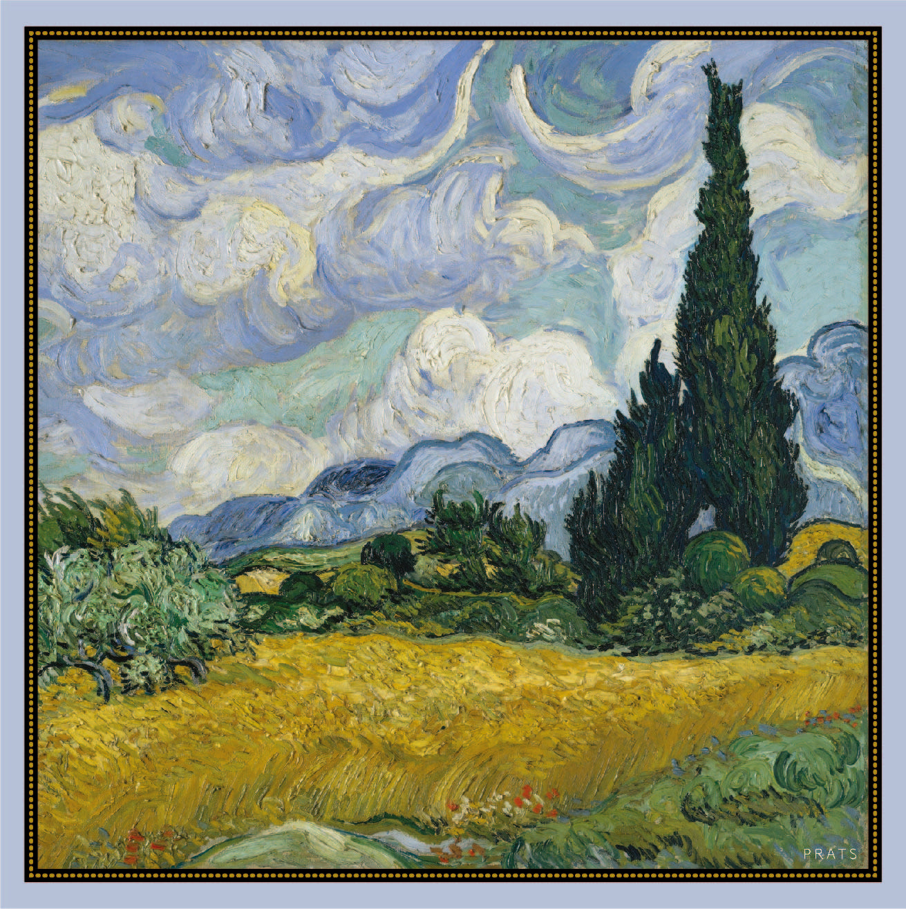 Campo de trigo con cipreses Vincent van Gogh