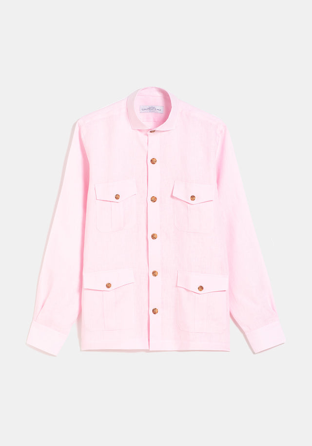 Guayabera Lino Rosa