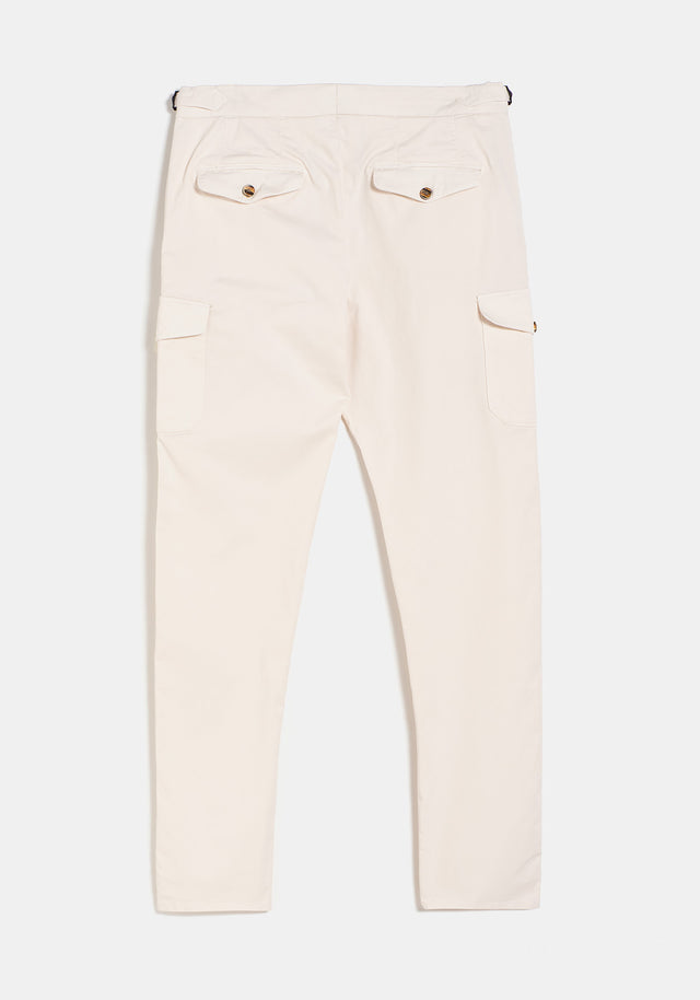 Pantalón Algodón Cargo Crema
