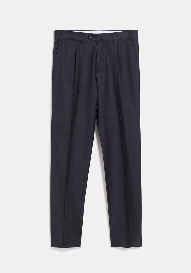 Pantalón Lana Gris Marengo Pinza Cinturón