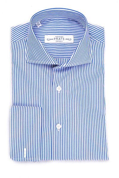 Camisa raya blanca y azul