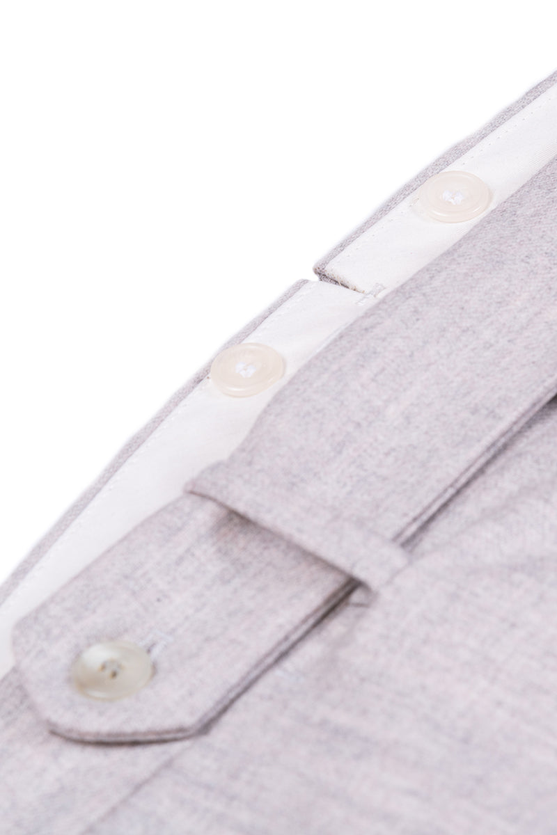 Pantalón franela gris perla