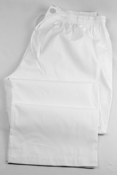 Pijama blanco con vivo marino
