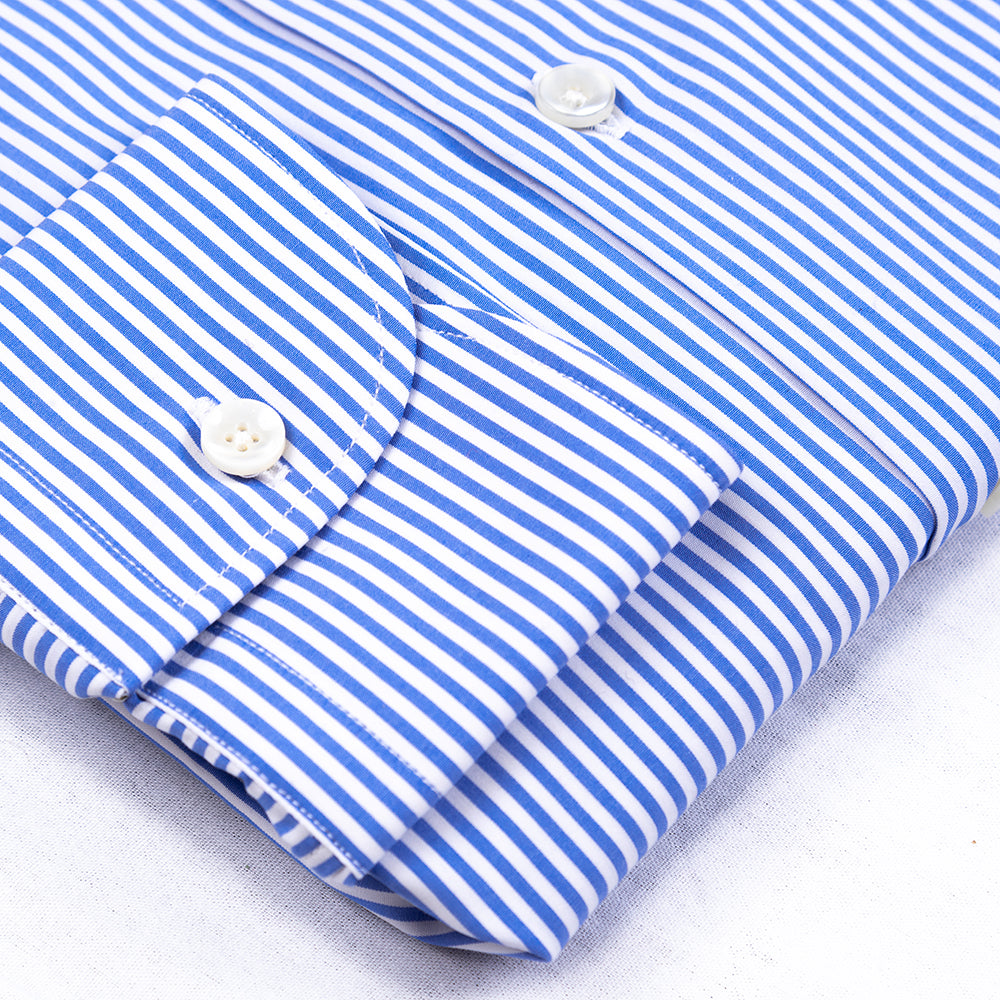Camisa raya blanca y azul