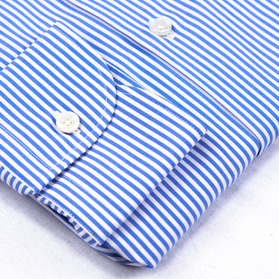 Camisa raya blanca y azul