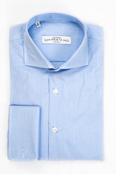 Camisa fil a fil celeste Gemelo