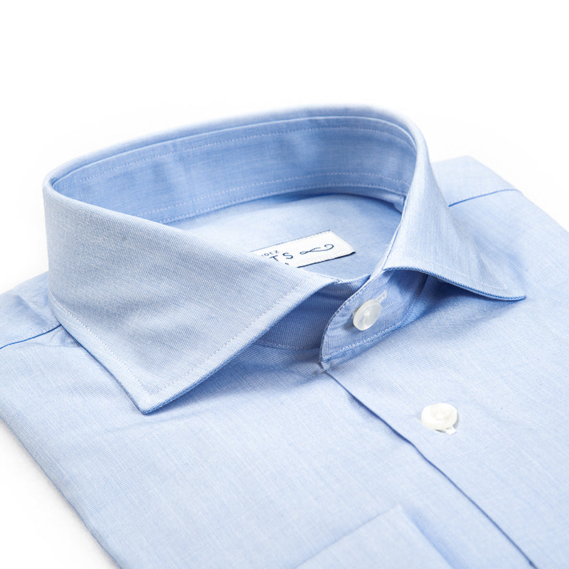 Camisa fil a fil celeste Gemelo